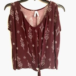 MUDD Burgundy Size Small semi sleeve